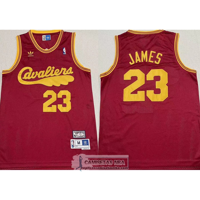 Camiseta Cleveland Cavaliers LeBron James NO 23 Mitchell & Ness Rojo